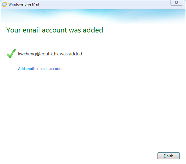 Windows Live Mail setup