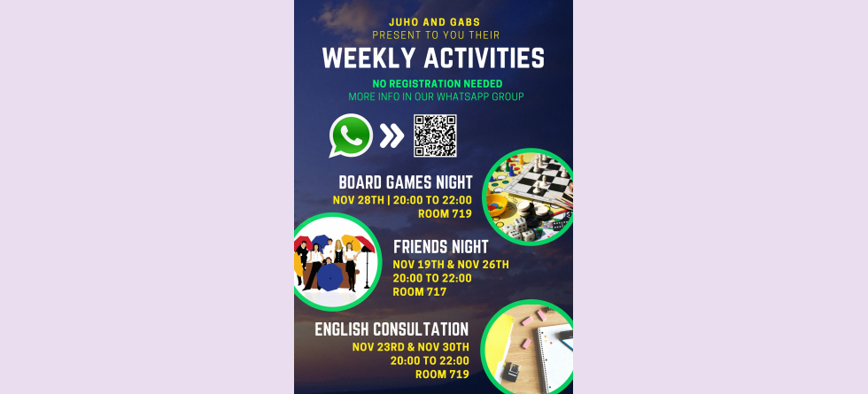 Poster of Nov activities