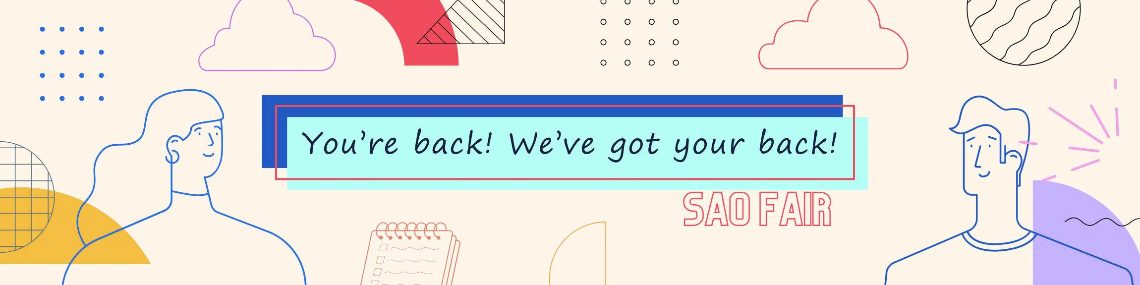 Self Photos / Files - Blue Orange Illustrated Welcome To Class Banner