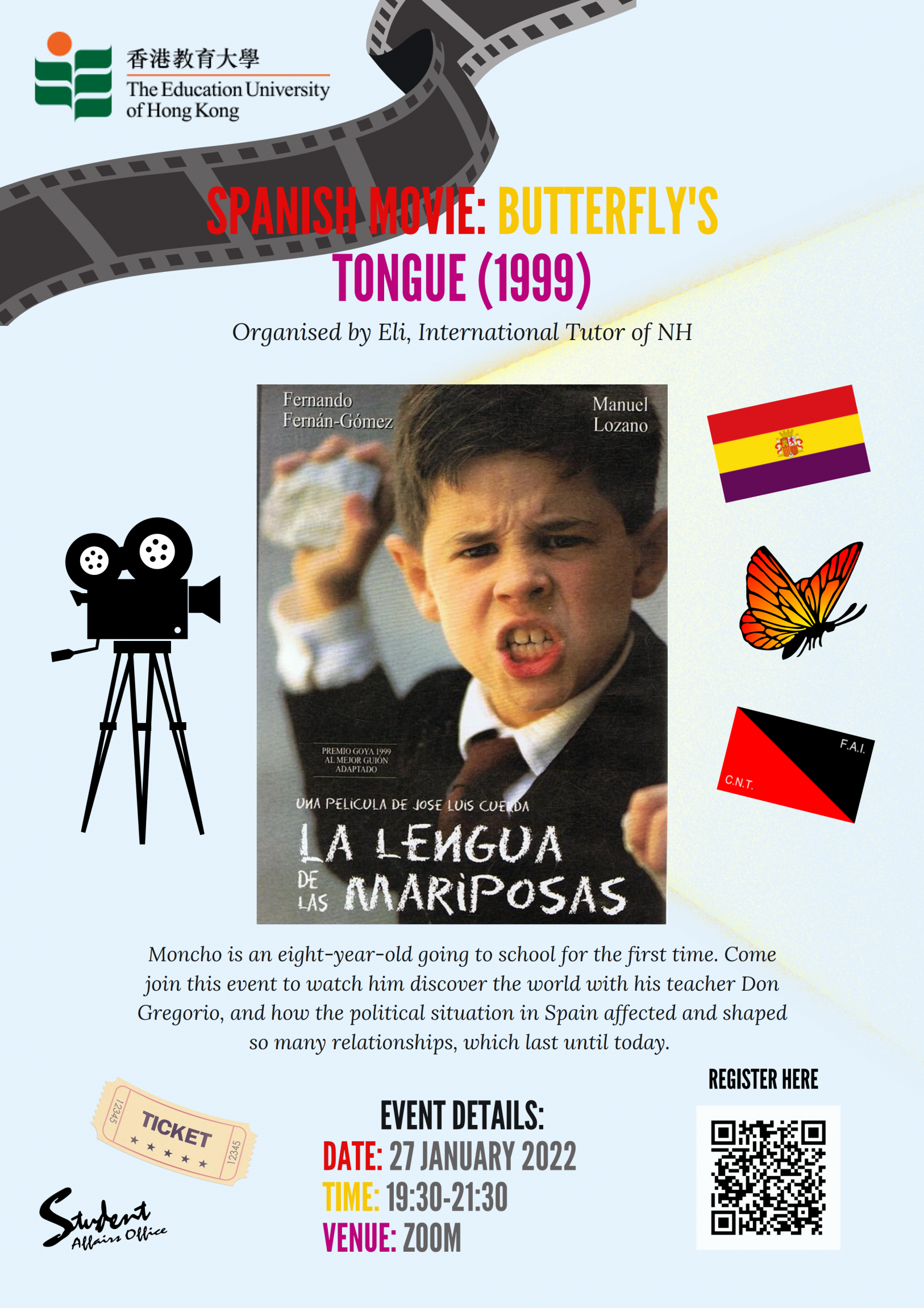 Self Photos / Files - Eli_Spanish Movie Butterfly's Tongue (1999)_poster_1 