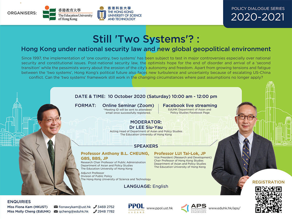 Still 'Two Systems'?: Hong Kong under national security law and new global geopolitical environment