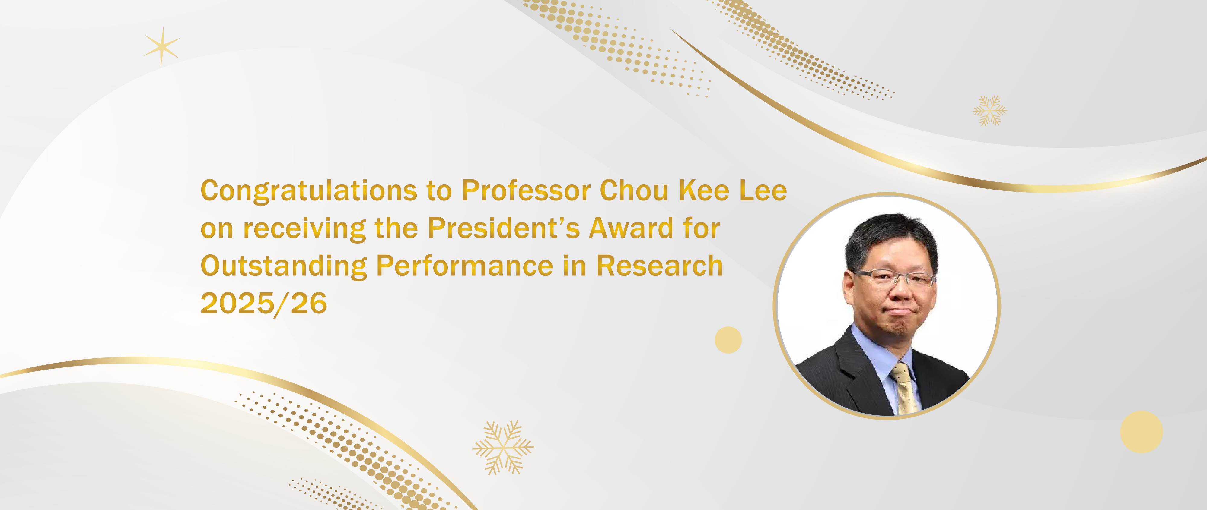 Prof Chou received award